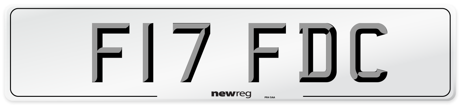 F17 FDC Number Plate from New Reg
